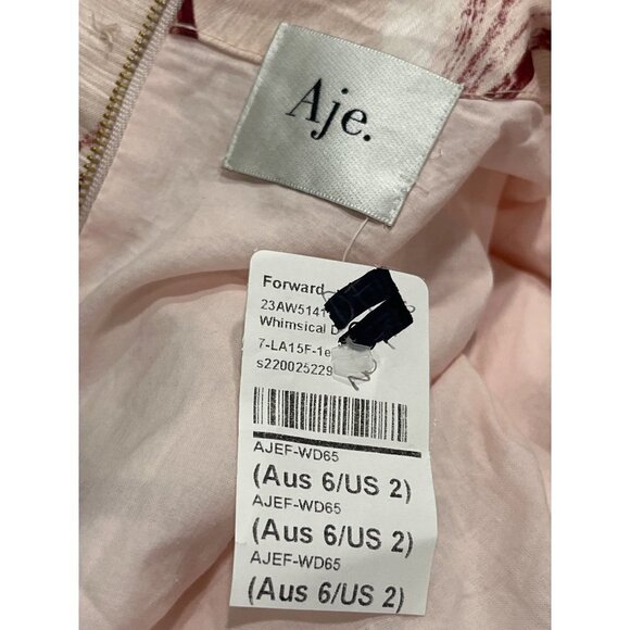 AJE Psychedelia Cut Out Mini Dress in Whimsical Dove 2 New Womens Cut out Party - Picture 8 of 16